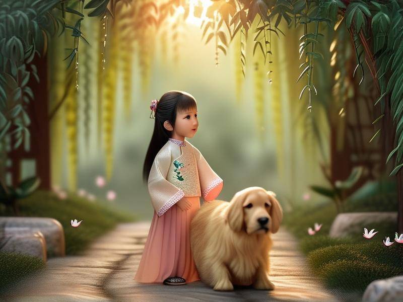 女孩与狗GirlanddogbyGuoBeipingonartnet